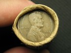     coin Sale     One Old Lincoln Penny Roll 1909 Vdb 1909-p Wheat Cent End Lot  17l