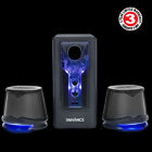 2 1 High Excursion Computer Speakers With Subwoofer - Blue Led Gaming Speakers