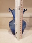 Blue Glass Vase Scalloped