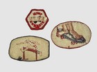 Lot Of 3 Vintage Sports   Novelty Patches - Hurdles  Skateboard  Twin Sisters