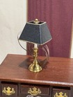 Wer Dollhouse Miniature Brass Table Lamp Light Electric Nos 12v 1 12 Black Shade