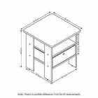 Furinno End Table Bedroom Night Stand  Petite  Dark Brown  Set Of 2          