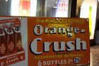 Rare Orange Crush Handipack Soda Pop Dealer Porcelain Metal Sign Coke Pepsi Gas