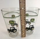 John Deere Logo Set Of 2 Tumbler Nothing Runs Like A Deere Tractor Clear Glass