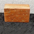 Wood Keepsake Box Moon   Stars Inlay Decorative Jewelry Box