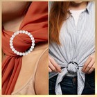 6pcs Shirt Ties Clips For Women scarf Ring t-shirt Clips clothes Corner    