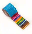 2 5 Inch Kaleidoscope Jelly Roll 100  Cotton Fabric Quilting Strips 17 Strips