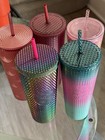 Set Of 5 Starbucks Pink And Rainbow Cups