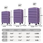 3-piece Abs Spinner Luggage Set 20  24  28   Combo Lock  Color Match
