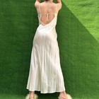 Victoria s Secret Silk Slip Gown Maxi Dress Cowl Neck Ivory Open Back Medium