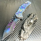 8 5    Purple Spider Tactical Spring Assisted Open Blade Folding Pocket Knife