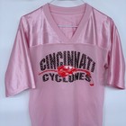 Cincinnati Cyclones Hockey Team Jersey Small Football Pink Augusta Old Logo