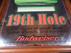 Budweiser 19th Hole Golf Mirror Framed 26x20 Bud Beer Bar Sign Rare     
