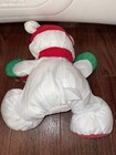 Fisher Price Christmas Puffalump White Bear Plush Red Scarf   Hat 1992  Vintage