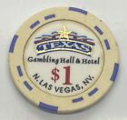 Texas Gambling Hall   Hotel  1 Casino Chip North Las Vegas Nevada 1995