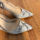 Vince Camuto Snakeskin Pumps Size 10m Pointed Toe High Heel Snake Print Shoes