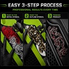 Lime Line Filigree   Scrollwork 2-step Stencil Set For Custom Paint - 6 Pcs