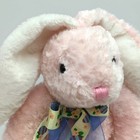 Dan Dee Collectors Choice 12  Easter Bunny Pink Plush W  Ribbon Basket Rabbit