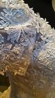 Wedding Dress Gown Ivory - Silk Bottom - Lace Top - Short Sleeve Size 10 New