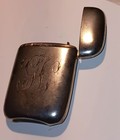 Antique Sterling Silver  Pocket Match Safe  dated 1908  - 27 Grams Of Silver