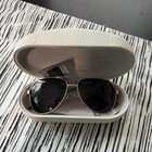 Srinah Womenaviator Polarized Sunglasses Gold Metal Frame Black Lenses