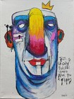 Faris  The Witness   Original Mixed Media Painting   12x16   Truth Teller Series