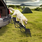 Large Folding Dog Ramp Non-slip Stair Pet Steel Ladder Steps For Car Suv Truck