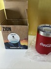 Coca-cola 15 Oz Stainless Steel Insulated Coffee Mug W  Handle   Lid Red Rare