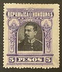 Travelstamps  Honduras Stamps Scott  63 - 5 Peso President Bogran - Mint Mogh
