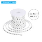 32 8ft Studded Faux Suede Cord Rope For Jewelry Making  White Silver