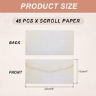 48 Packs Envelopes Vintage Aged Paper Textured White-9 X 4 Inch