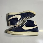 1970s Vintage Nike Blazer Suede Navy Good Used Made In Taiwan With Shoe Bag