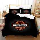 3d Black Harley-davidson Motorcycle Quilt Cover Duvet Cover Bedding Pillowcase