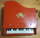 Vintage Wooden Baby Piano Small  Musical Instrument Working W Original Box China