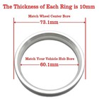 Aluminum Hub Centric Rings 73 1mm Od To 60 1mm Id Wheel Spacer 4 Pcs