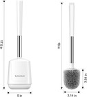 Toilet Brush 1-4 Pack  Self Closing Lid Toilet Bowl Brushes Holder   Extra Long