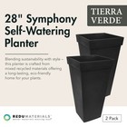 Tierra Verde 2 Pack Self Watering Planter  Symphony  15 w X 28 h  open Box 