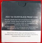 2022 Australia At Night Barn Owl 1 Oz  Silver Black Proof Coin