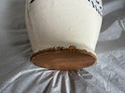Antique French White   Blue Mento  latin For Mint  Apothecary Pottery Jug Vase