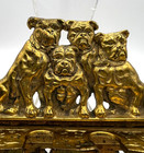 Antique Cast Iron Bulldog Figures Key leash Holder pipe Rack tie Rack wall Art