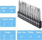 13pcs 1 4 Hex Shank Special Screwdriver Bit Set Triangle Cross Y Spanner 50mm