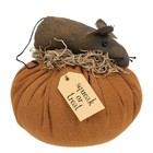 New Primitive Fall Mouse On Pumpkin Rustic Squeak Or Treat 4 5 hx4 5 w Rustic