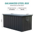 Domi Outdoor Storage Deck Box 120 Gallons Water Resistant Lockable With Wheels