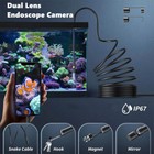 Dual Lens 9 Led Waterproof Endoscope Borescope Inspection Camera Iphone Android