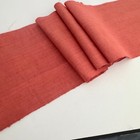 Coral Salmon  e 7x36 Vintage Japanese Homespun Kimono Silk Fabric Sch92
