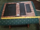 Vintage Child s Old Schoolhouse Chalkboard Handheld Foldable Unique Design Rare