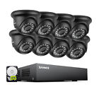 Sannce H 265  8ch Dvr Hd 1080p Security Camera System Ai Human Vehicle Detection