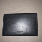 Coach Envelope Style Card Case  Black Leather For Business Cards  Credit Cards