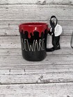 Rae Dunn Halloween Beware   Bite Me Black Dripping Red Mug Set  Nwt