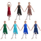 Kids Girls Rhinestones Figure Skating Dress Leotard Ballet Lyrical Dance Costume